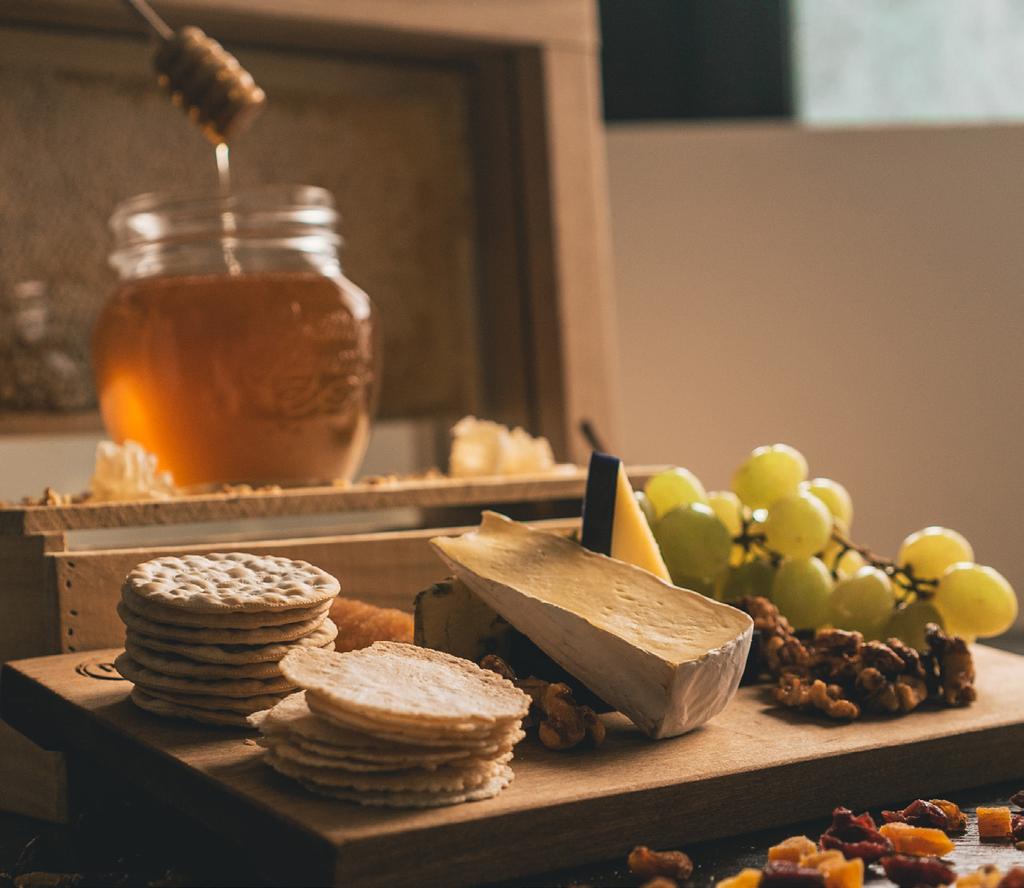 add an indulgent shot of baileys or frangelico CHEESE All served with a selection of crackers & breads, fruit chutney & the hotel s own organic rooftop honey harvested from the hotel s beehives Puhoi