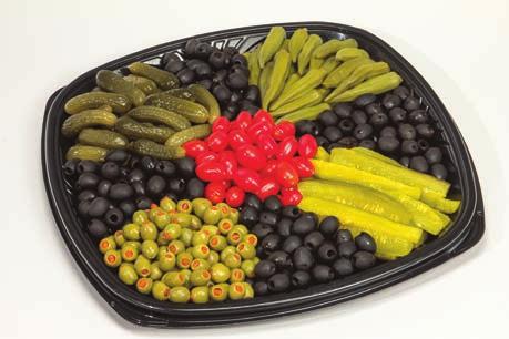 green manzanilla olives and grape tomatoes. For the seafood lover.
