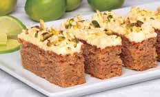 CODE 1-044 15 SERVES CARROT CAKE SLICE Loaded with walnuts,