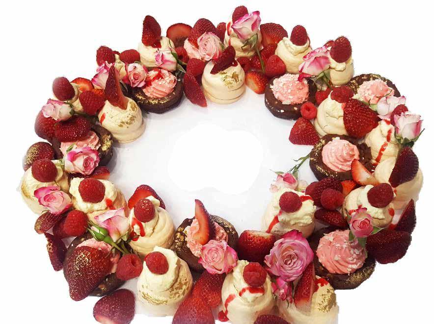 Coulis, fresh cream, berries & edible flowers 1 CODE 6-204 48 SERVES PETITE 8.