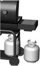 Connecting Gas Cylinder: The propane gas supply cylinder to be used must be constructed and marked in accordance with the Sp