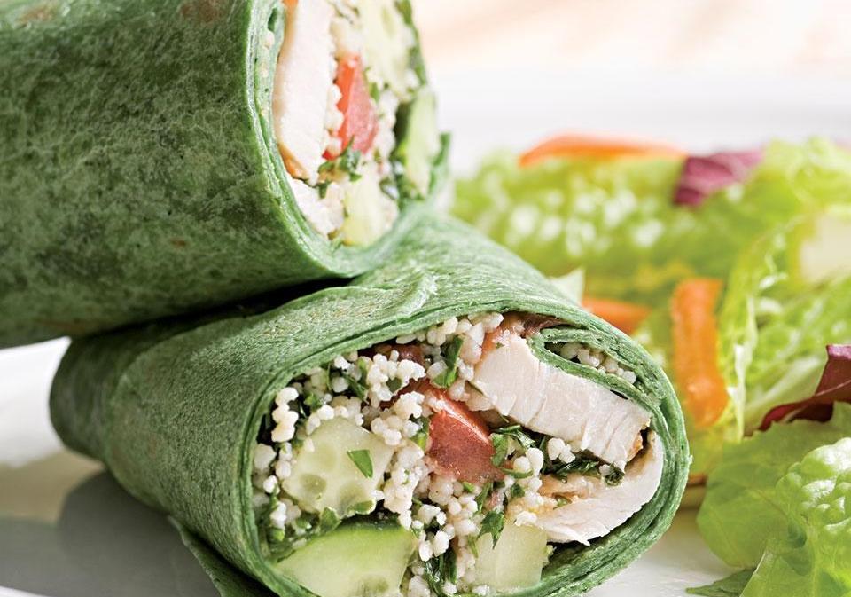 Mediterranean eggie Wraps (On your choice of lavash, pita, or white, wheat, spinach or tomato tortilla) Falafel (garbanzo beans ground in fresh spices deep fried) hummus spread, romaine hearts,