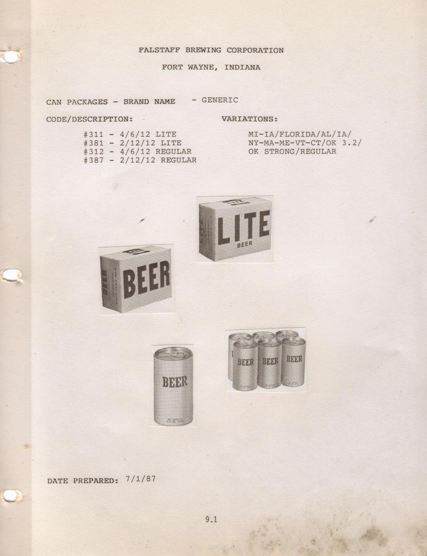 Left: Carton and can proof sheet