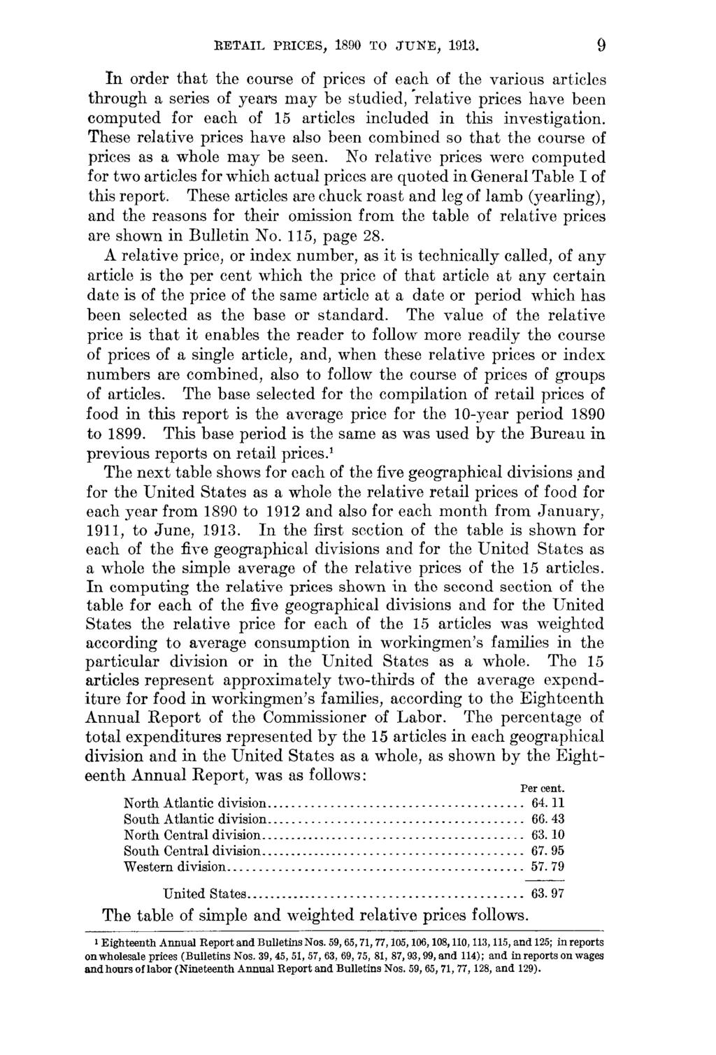 RETAIL PRICES, 1890 TO JU K E, 1913.