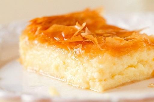 Galactoboureko Serving size: 20 2 quarts whole milk 2 cups sugar 1 stick salted butter ¾ cup cream of wheat (farina) 10 eggs 1 pound phyllo 1 pound unsalted butter Syrup: 2 cups sugar 1 ½ cups water