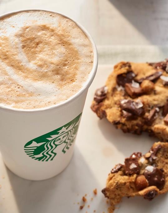 ENHANCEMENT BREAKS 1 WEEK NOTICE REQUIRED TO ORDER Starbucks enhancement Upgrade to: Starbuck's drip coffee assorted Tazo Teas $3.