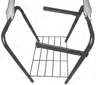 4. Insert all four corners of the BOTTOM WIRE SHELF into the four holes located near the bottom inside of the four LEGS.