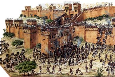 Nineveh under siege by