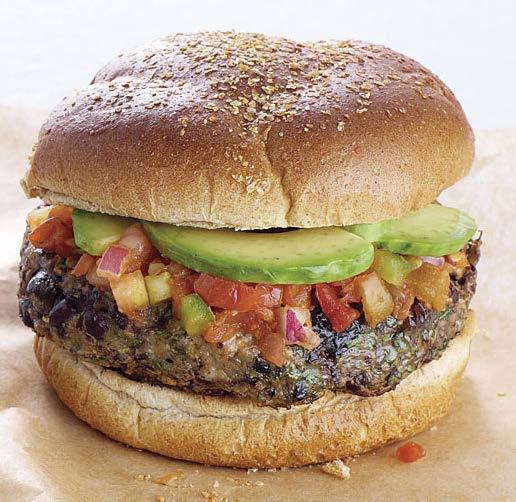 monday Black Bean and Pepper Jack Burgers Active time: 20 minutes Total time: 30 minutes With fresh scallions, cilantro, and spicy pepper Jack cheese, these zingy burgers are a far tastier option