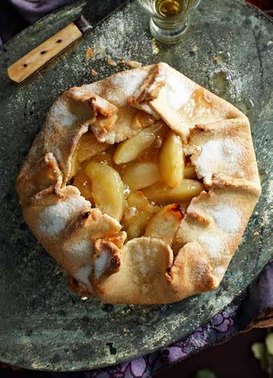Sweet Tips To add colour to the pie, scatter some frozen raspberries or blueberries over the apple