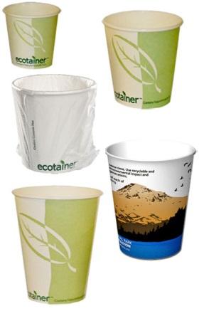 145 250-60010 10-oz ecotainer Individually Wrapped White Hot Cups 1000 $213.39 0.213 250-00112 12-oz ecotainer Stock Print Hot Cups 20/50 1000 $167.15 0.
