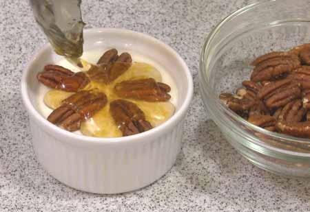 9 6 There are many ways to garnish these custards. Some options can be toasted pecans, fresh fruit like berries, whipped cream. After garnishing, top with a good helping of the syrup. Serve cold.