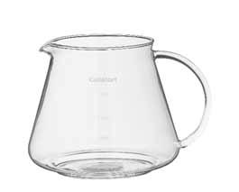 7-Cup Glass Carafe The easy-pour carafe has an ergonomic handle and coffee markings for 3 to 7 cups. Can be used to store coffee in the refrigerator. 8a.