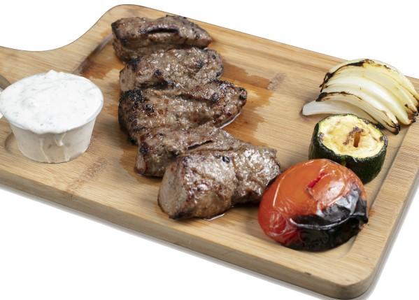 Filet Mignon Kabob 161 313 Premium beef tenderloin succulently marinated and carefully grilled on a skewer