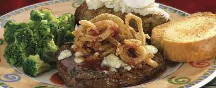 choice sirloin steak grilled to order and paired with tender golden-fried shrimp.
