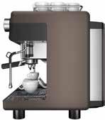 Because the WMF espresso automatically grinds and tamps the coffee inside the portafilter,
