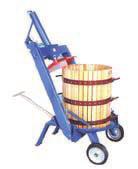 2008 Winemaking Supplies Catalog Presses Wooden cage with steel base on legs, lets you quickly and smoothly press fermented red grapes or crushed white grapes.
