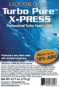 49 (for accurately measuring essence enhancers & liquid oak) Yeasts 83327... Alcobase Extreme 23%... 16.4 oz. (465 g)... $9.99 83325... LIQUOR QUIK Turbo Pure X-Press Yeast... 175 g... $4.99 83329B.