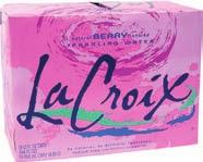 LA CROIX FLAVORED WATER Natural orange, lime or berry