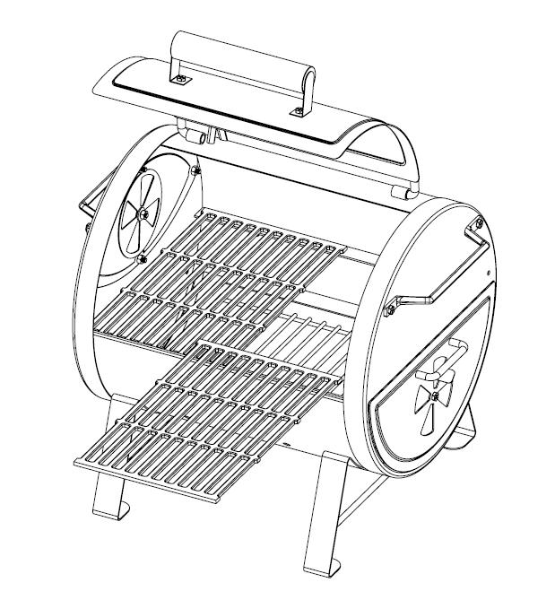 Step 9: Place COOKING GRATES onto the GRILL BODY.