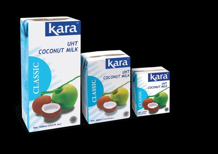 Kara Classic UHT Coconut Milk With state-of-the-art technology, Kara brings you this Ultra High Temperature (UHT) processed and aseptically packed coconut milk in a handy pack.