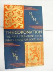 Menu, London Midland & Scottish Railway, blank, 'The Coronation Scot'.