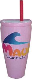 SPECIAL OFFER: FREE WITH PROOF OF PURCHASE OF 10 CASES DURING 2008. Maui Smoothie Blow Up Cups This 4' high cup will certainly attract customers, helping you blow through a ton of Maui Drinks.