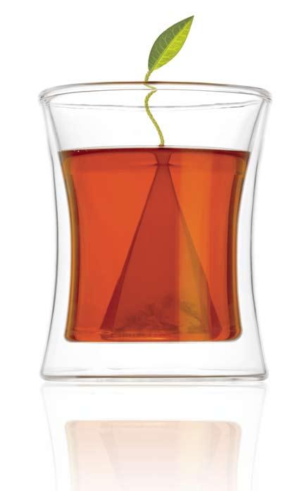 25 This innovative double-wall glass keeps your tea hot while remaining cool to the touch.