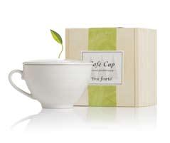 5 Our elegant porcelain teacup ensemble is a great way to brew Tea Forté silken infusers.