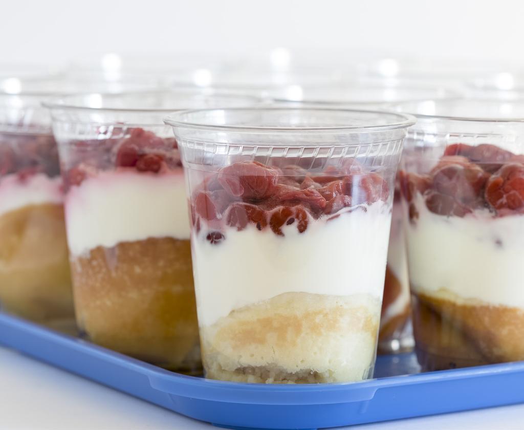 Pancake Parfait WITH Tart Cherries YIELD:100 servings HACCP: No Cook MEAL COMPONENTS: 1/2 cup fruit, 1 oz. eq.
