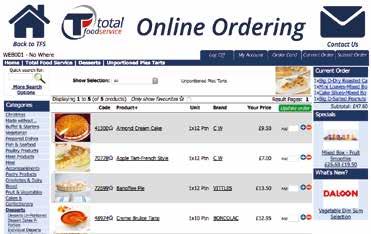 Save Time ORDER ONLINE Place your orders via our brand new Smart Phone App Place your order anytime - 24/7 Comply with current Allergen Legislation with access to our Nutrition & Allergen database