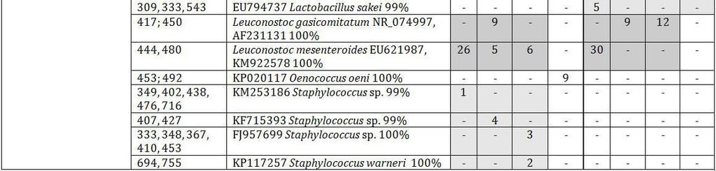 Identification of bacterial isolates (continued) Members of the same genus