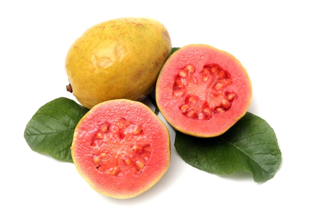DATA SHEET GUAVA Round or oval fruit with a rough green skin and off-white to deep pink flesh with edible seeds.