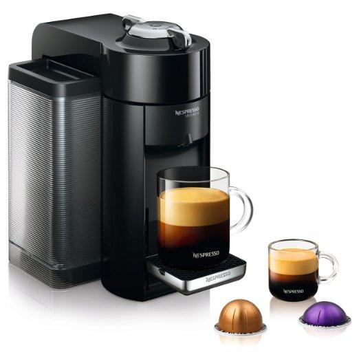 Two capsule sizes, large for Coffee and small for Espresso Easy insertion and ejection of capsules. For use with Nespresso VertuoLine capsules only.