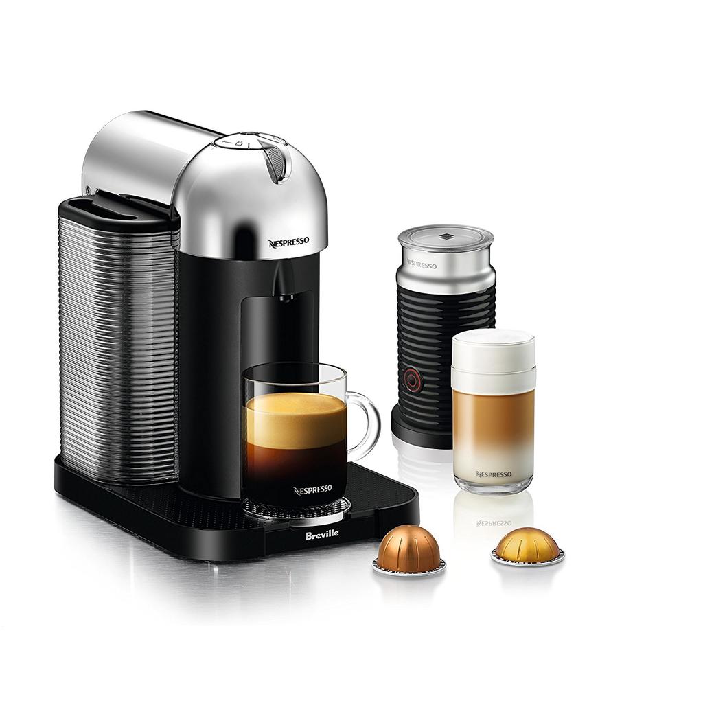 Nespresso Vertuo Coffee and Espresso Machine Bundle with Aeroccino Milk Frother by Breville, Chrome - BNV250CRO1BUC1 $385.00 delivered and set up ready to use.