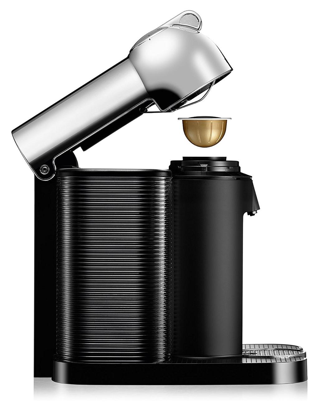 The single touch button mechanism delivers the best in-cup result for whatever style coffee or espresso drink you choose. Designed for use with Nespresso Vertuo capsules only.