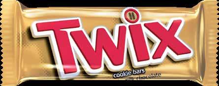 60% OF CONSUMERS PREFER TWIX BARS FOR THE TEXTURE CONSUMERS LOVE 2 (ZREP) BULK WRAPPED TR TOPPERS or UCC (GTIN) PRODUCT DESCRIPTION 287726 00040000485360 TWIX Caramel FUN SIZE 20LB Bulk 144266