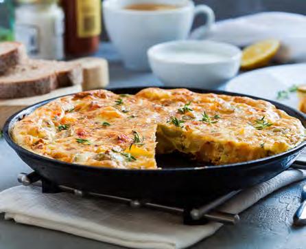 ROASTED VEGETABLE FRITTATA READY IN APPROX. 45 MINS EACH SERVE GIVES: ½ 2 2 METHOD Preheat oven to 180 C. Heat oil in a large oven-proof frying pan on medium heat.