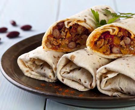 READY IN APPROX. 30 MINS BEAN BURRITOS EACH SERVE GIVES: 2+ 1 2 METHOD Heat oil in a large frying pan or pot over medium heat and cook the onion until it is soft, approximately 5 minutes.