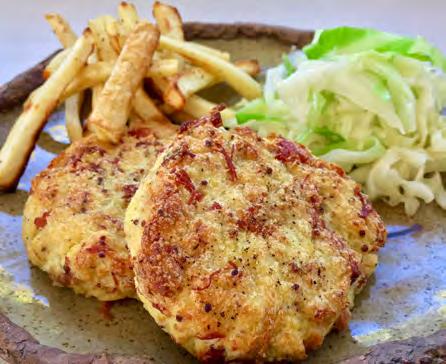 READY IN APPROX. 45 MINS CORNED BEEF HASH CAKES i ROASTED PARSNIPS & SAUTÉED CABBAGE EACH SERVE GIVES: ½ ½ 2½ METHOD Preheat the oven to 190 C and line a baking tray with baking paper.