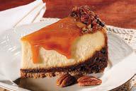 Our luscious caramel cheesecake topped with toasted pecans, rich caramel and