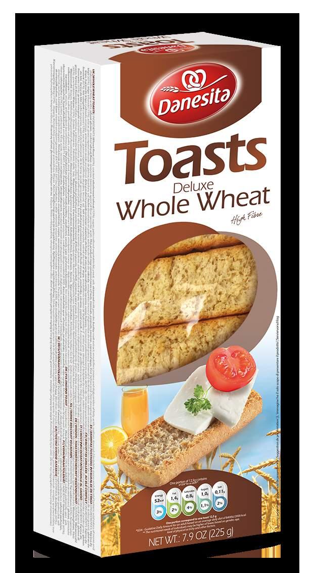 TOASTS Exclusive Toasts To the ones that want to make the difference: Danesita s Exclusive Toasts have a distinct and exclusive shape, with no added color and preservatives.