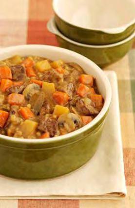 Meal 2: Beef and Vegetable Soup Serves: 4 Serving Size: 1 1 /2 cups Use leftover beef pot roast (page 119) to make this soup.