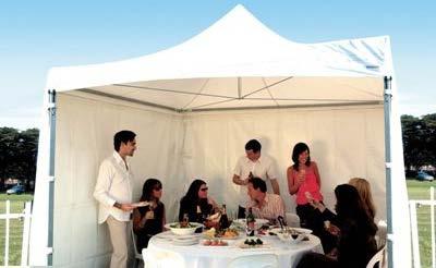 Stalls Enclosure Mini Marquee: $365 for 10 people Mini Marquees provide a perfect base and shelter for small groups.