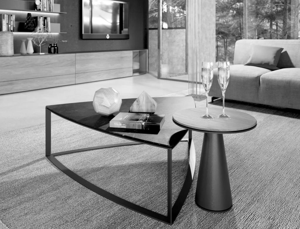 COFFEE TABLES CT 200 f you love clear lines and gentle curves, you will find your perfect companions in the tables from CT 200.