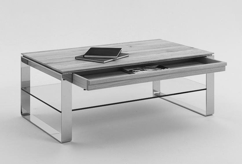 COFFEE TABLES CT 170 The CT 170 coffee table stands on arched supports of solid wood or metal in highgloss chrome or matt chrome and is available in sizes of 70 x 70 cm and 120 x 70 cm.