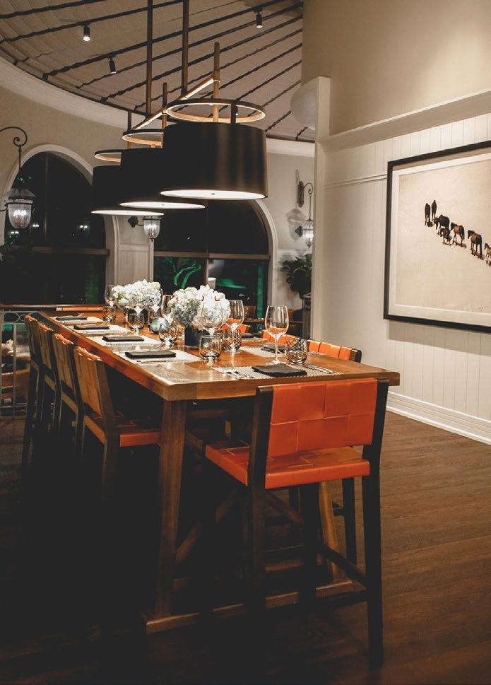 two private dining rooms to accommodate up to 102 people.
