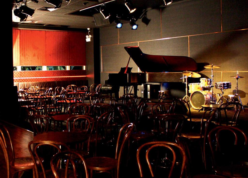 2011 Downstairs at The Ellington The Ellington Downstairs features a 6m x 3m stage surrounded by table seating for 75 and standing room for 60 at the bar.