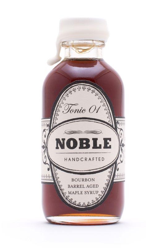 petite TONIC 01 7 Noble procures medium dark grade Maple Syrup from heritage sugar shacks in the ancient maple orchards of Quebec & New Hampshire.