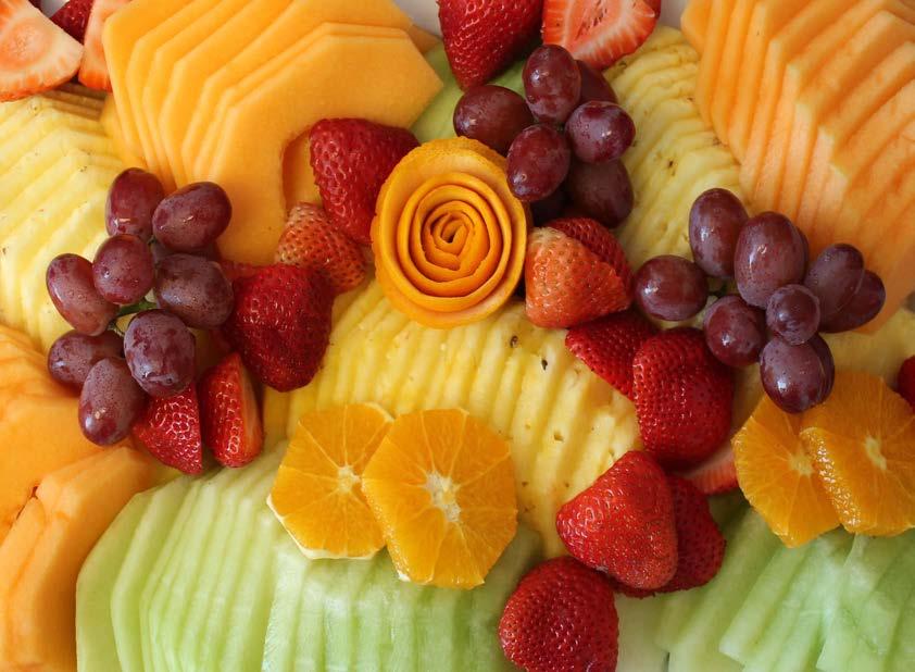Seasonal Fresh Fruit Platter Sliced Fresh Fruit Platter to include Honeydew, Cantaloupe, Grapes, Pineapple